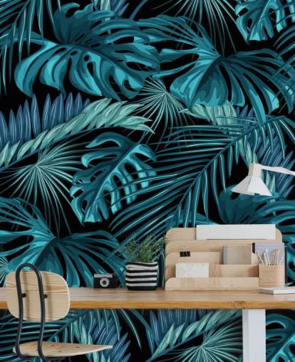 Papel pintado Hojas tropicales
