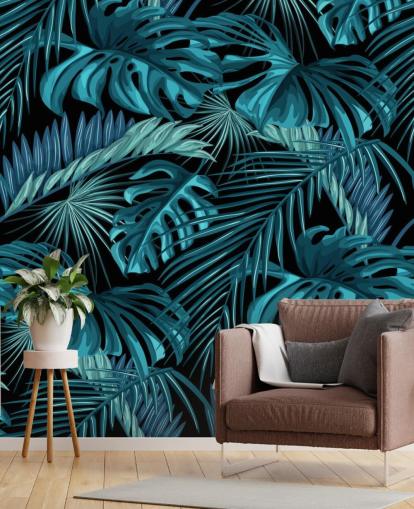 Trooppiset lehdet Taustakuva Mural