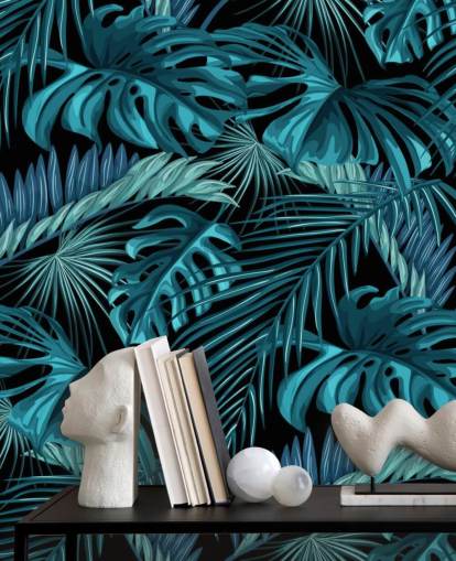 Papel pintado Hojas tropicales