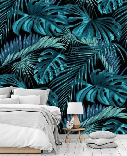 Tropiske Blade Tapet Mural