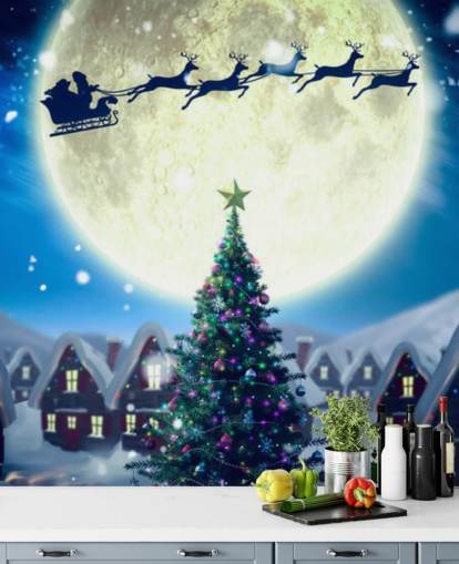 Weihnachtsmann liefert Geschenke Wallpaper