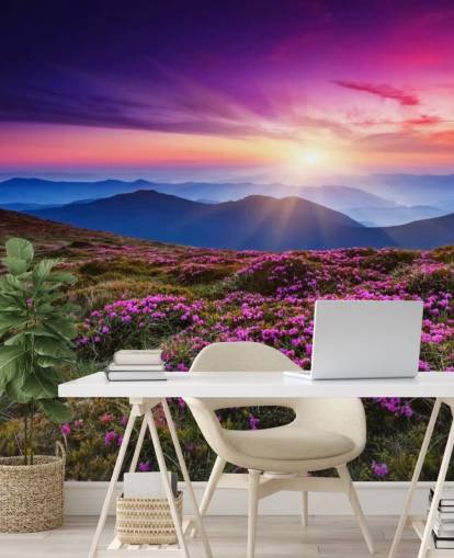 Purple World behang muurschildering