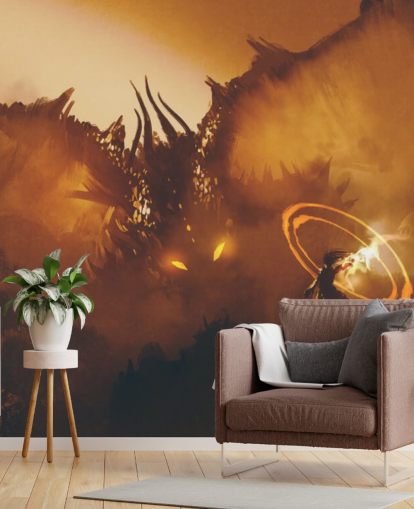 dragon and wizard wallpaper