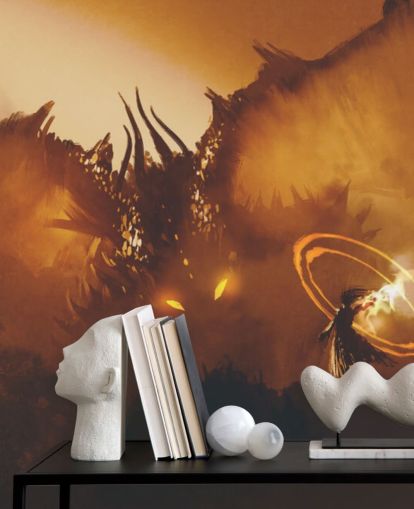 dragon and wizard wallpaper