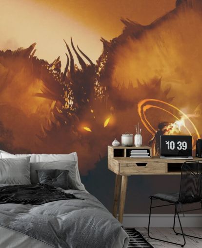 fond d'écran dragon et magicien