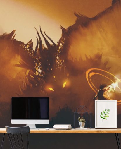 dragon and wizard wallpaper