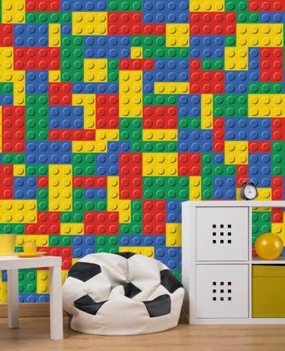 carta da parati colorata lego bricks