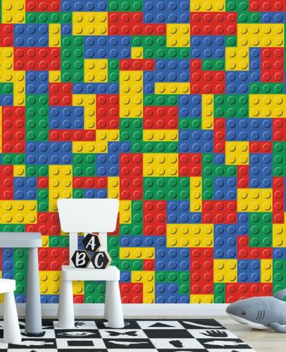 farverige lego mursten tapet farverige lego mursten tapet
