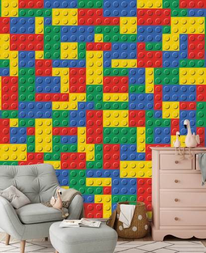 värikäs lego tiilet tapetti