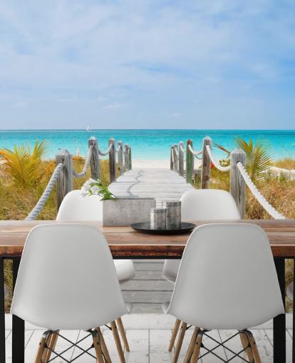 Papel de parede Caribbean Beach Boardwalk