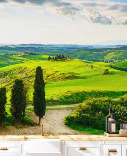 Tuscan Fields Italy Wall Mural