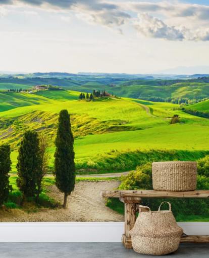 Tuscan Fields Italy Wall Mural