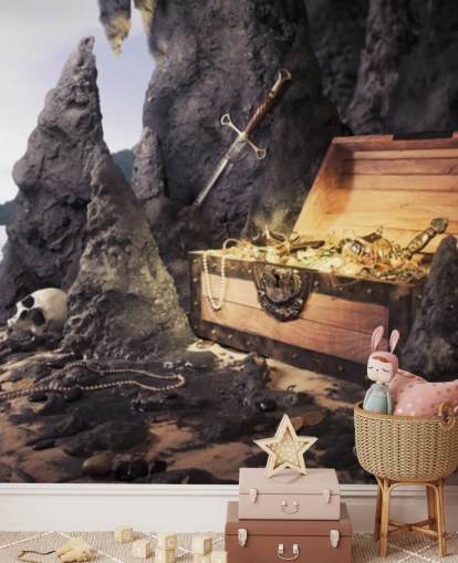 skattekiste i hule tapet