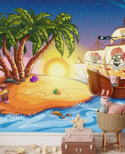 Piratøya og skipsveggmaleri