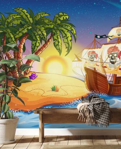 Ilha Pirata e Mural do Navio