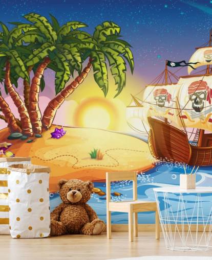 Papier Peint Fresque L'île aux Pirates