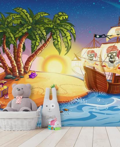 Papier Peint Fresque L'île aux Pirates