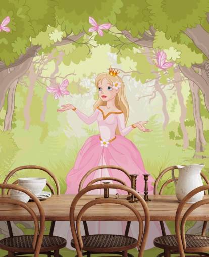 Papier peint Princesse Rose Papier peint Princesse Rose
