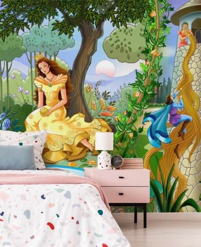 Prinsessen en prins behang Prinsessen en prins behang