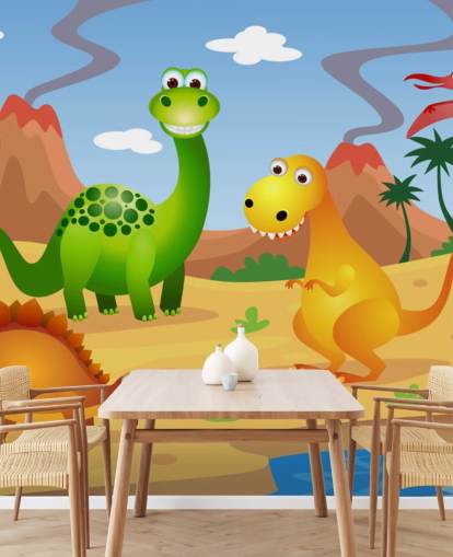 Papier peint mural Fun Dinosaurs Papier peint mural Fun Dinosaurs