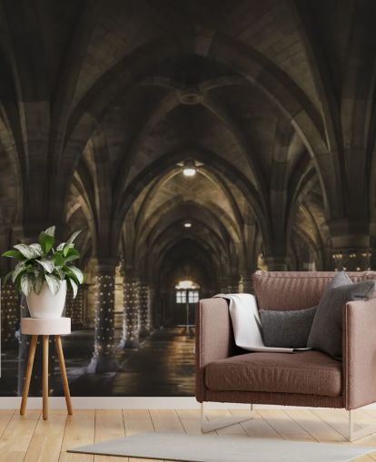 papel de parede undercroft efeito 3d