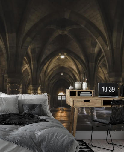 papel de parede undercroft efeito 3d