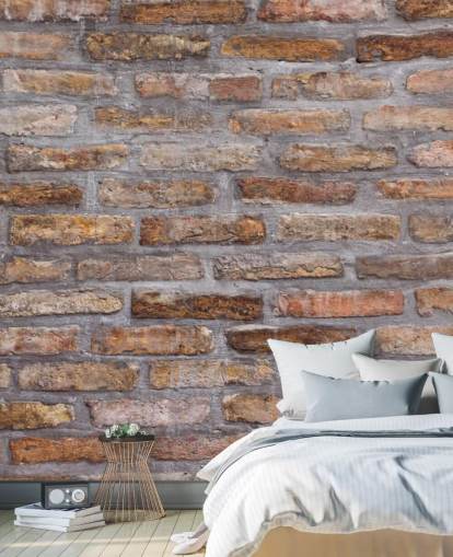 Vanhan tiiliseinän tekstuurin taustakuvio Brick Wallpaper