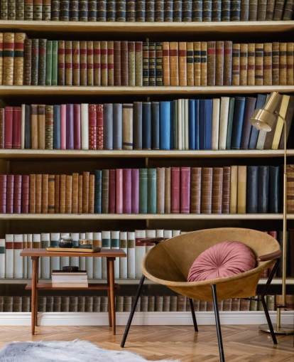 bookcase wallpaper mural called Old Books Bookcase for living rooms, offices and libraries
