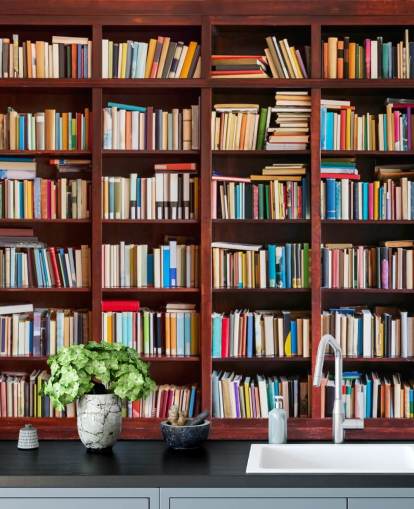 colorful custom bookcase wallpaper called Bookcase for offices, libraries and bedrooms