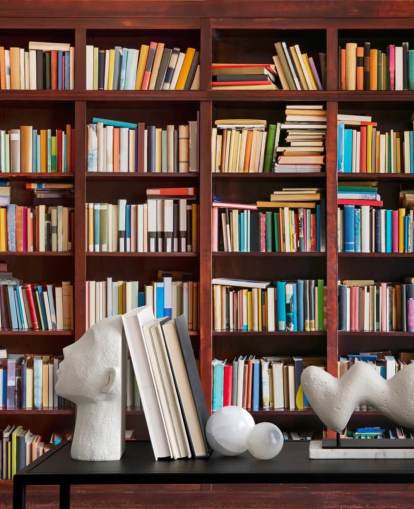 colourful custom bookcase wallpaper called Bookcase for offices, libraries and bedrooms