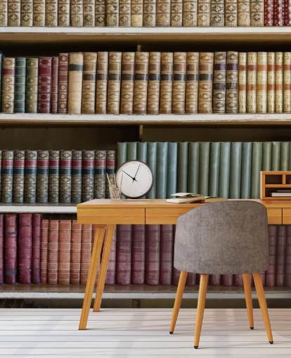 Tapeten-Wandbild „Bücher im Bücherregal“
