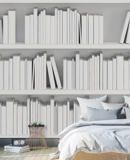 Papel pintado Estanterías blancas