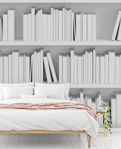 Papel pintado Estanterías blancas