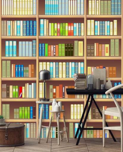 Cartoon Book Shelf Wallpaper Cartoon Book Shelf Wallpaper