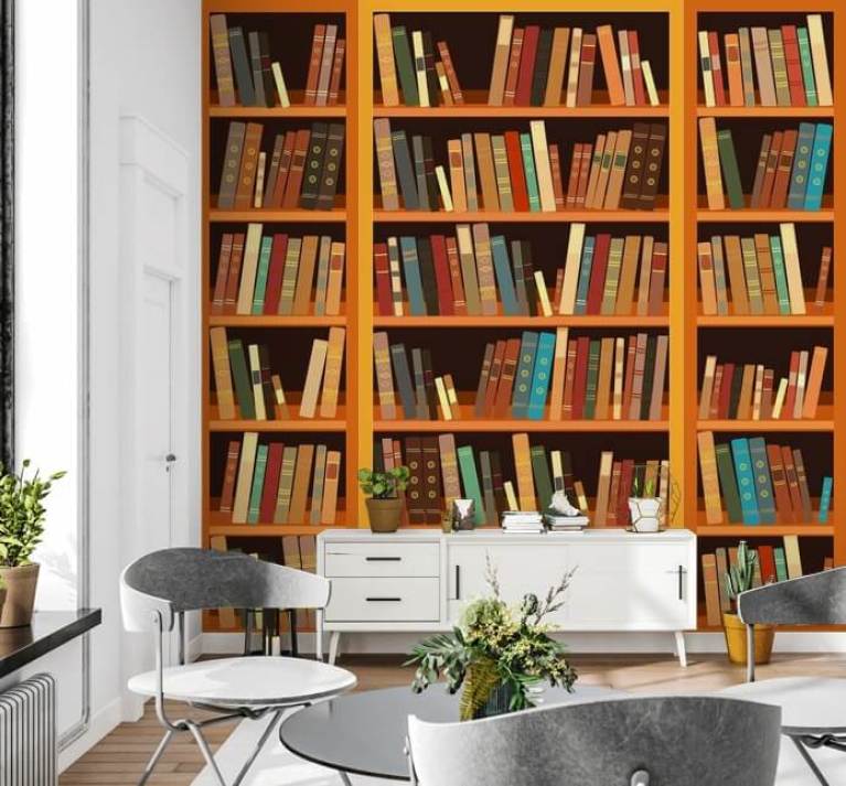 Bookcase Wallpaper & Wall Murals Wallsauce AU