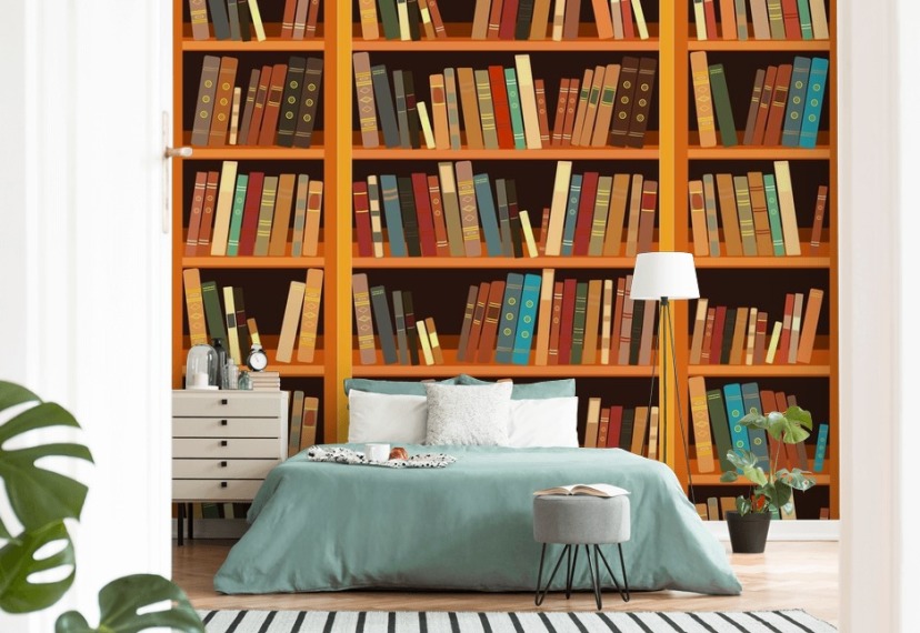 Bookcase Wallpaper & Bookshelf Wall Murals Wallsauce AU