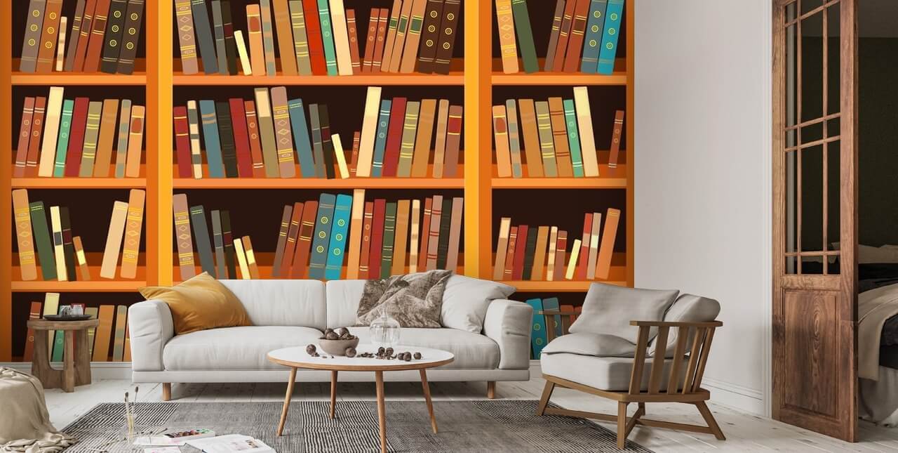 Bookcase Light Wall Mural Wallsauce AU
