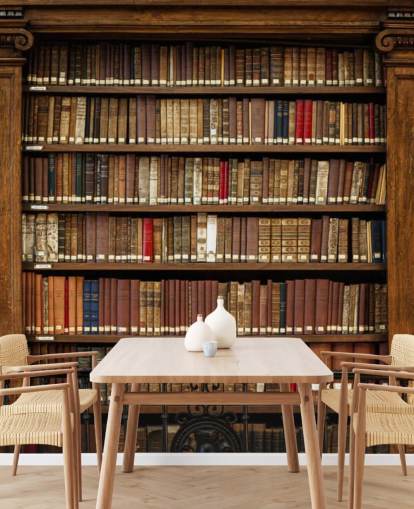 Oud boekenkast behang Oud boekenkast behang