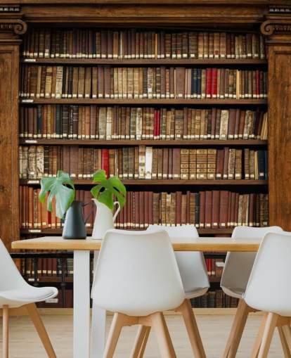 Oud boekenkast behang Oud boekenkast behang