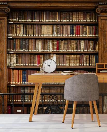 Old Bookcase Wallpaper