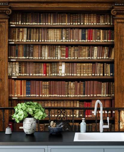 Old Bookcase Wallpaper