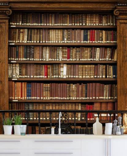Old Bookcase Wallpaper