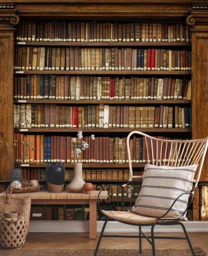 Old Bookcase Wallpaper