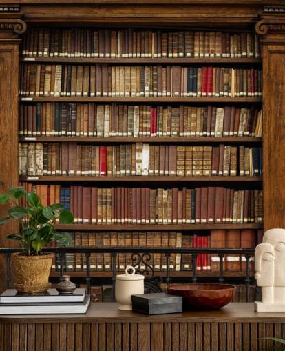 Old Bookcase Wallpaper