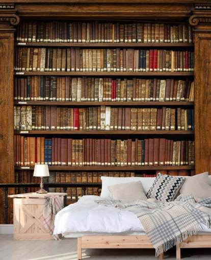 Fondo de pantalla de librería antigua