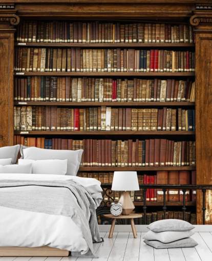 Old Bookcase Wallpaper
