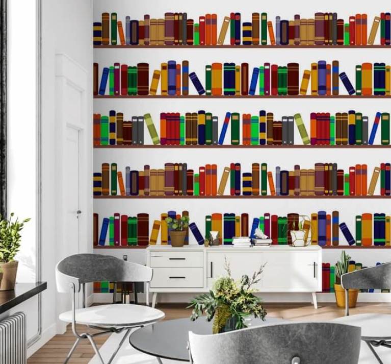 Bookshelf Wallpaper