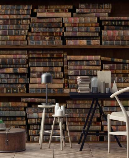 Mural de pared Libros polvorientos en estantes