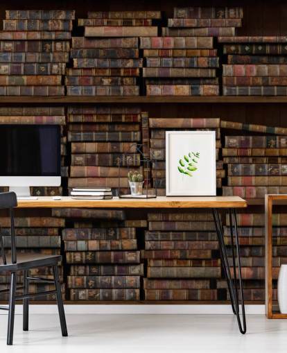 Mural de pared Libros polvorientos en estantes