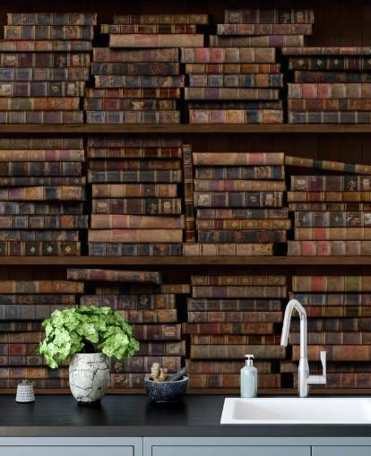 Mural de pared Libros polvorientos en estantes